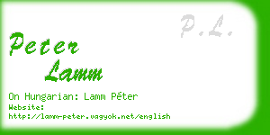 peter lamm business card